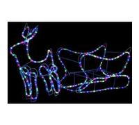 vidaXL Décoration de Noël d'extérieur Renne et traîneau 252 LED G