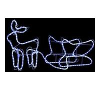 vidaXL Décoration de Noël d'extérieur Renne et traîneau 252 LED G