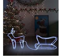 vidaXL Décoration de Noël d'Extérieur Renne et Traîneau 252 LED Renne Illuminé Lumineux Décoratif Ornement de Vacances 329873