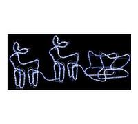 vidaXL Décoration de Noël d'extérieur Renne et traîneau 576 LED G