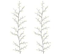 vidaXL Décoration de Noël en Liane de Saule à LED 2 pc Noir 180 cm