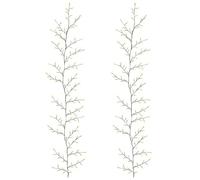 vidaXL Décoration de Noël en Liane de Saule à LED 2 pc Noir 270 cm