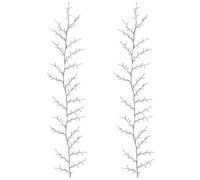 vidaXL Décoration de Noël en Liane de Saule à LED 2 pc Noir 270 cm