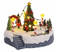 vidaXL Décoration de village de Noël Multicolore 22 x 21,5 x 17 cm 4017042