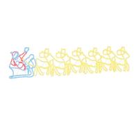 vidaXL Décoration LED de Noël Multicolore 69 x 79 cm PVC, Salon, déco Moderne, scène de Noël, éclairage LED, Figurines de fête, déco hivernale