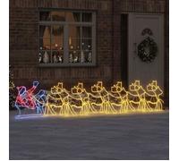vidaXL Décoration LED de Noël Multicolore 69 x 79 cm PVC, Salon, déco Moderne, scène de Noël, éclairage LED, Figurines de fête, déco hivernale