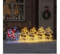 vidaXL Décoration LED de Noël Multicolore 69 x 79 cm PVC, Salon, Décor intérieur moderne, Scène de Noël, Décoration LED, 42019616