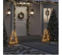 vidaXL Décoration lumineuse arbre de Noël avec piquets 80 LED 60 cm 357719