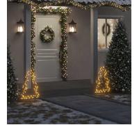 vidaXL Décoration lumineuse arbre de Noël avec piquets 80 LED 60 cm 357719