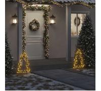 vidaXL Décoration lumineuse arbre de Noël avec piquets 80 LED 60 cm 357728