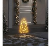 vidaXL Décoration lumineuse arbre de Noël piquets 3 pcs 50 LED 30 cm