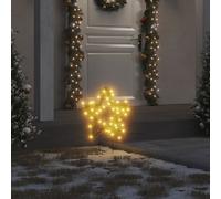 vidaXL Décoration lumineuse étoile de Noël piquets 3 pcs 50 LED 29 cm