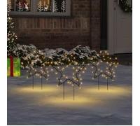 vidaXL Décoration lumineuse étoile de Noël piquets 3 pcs 50 LED 29 cm 357717