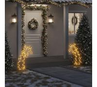 vidaXL Décoration lumineuse météore de Noël avec piquets 115 LED 89 cm