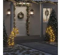 vidaXL Décoration lumineuse météore de Noël avec piquets 115 LED 89 cm