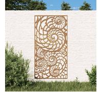vidaXL Décoration murale de jardin Coque 824476 – Acier corten 105x55 cm