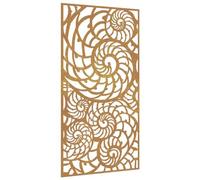 vidaXL Décoration Murale de Jardin 105x55 cm Acier corten Design Coque, décoration Murale extérieure, Art Mural de Jardin, décoration Murale en métal