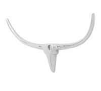 vidaXL Décoration murale d'intérieur de tête de taureau aluminium Argent 100 cm