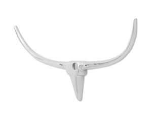 vidaXL Décoration murale d'intérieur de tête de taureau aluminium Argent 100 cm