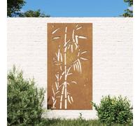 Vidaxl Décoration Murale Jardin 105x55 Cm Acier Corten Design Bambou