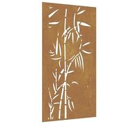 vidaXL Décoration murale jardin 105x55 cm Acier Corten design bambou