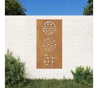 vidaXL Décoration Murale Jardin 105x55 cm Acier corten Design Feuille, décoration Murale extérieure, Art Mural de Jardin, décoration Murale en métal