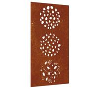 vidaXL Décoration murale jardin 105×55 cm Acier corten Design feuille