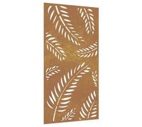 vidaXL Décoration Murale Jardin 105x55 cm Acier corten Design Feuille, décoration Murale extérieure, Art Mural de Jardin, décoration Murale en métal