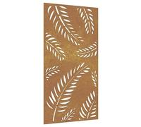 vidaXL Décoration Murale Jardin 105x55 cm Acier corten Design Feuille, décoration Murale extérieure, Art Mural de Jardin, décoration Murale en métal