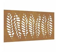 vidaXL Décoration Murale Jardin 105x55 cm Acier corten Design Feuille, décoration Murale extérieure, Art Mural de Jardin, décoration Murale en métal