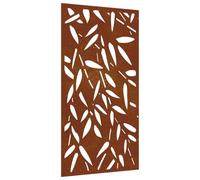 vidaXL Décoration murale extérieure Feuille de bambou 105x55 cm métal
