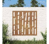 Vidaxl Décoration Murale Jardin 55x55 Cm Acier Corten Design Bambou