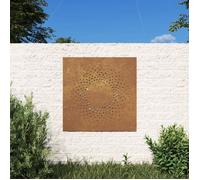vidaXL Décoration murale jardin 55x55 cm acier corten design du soleil 824491