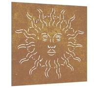 vidaXL Décoration murale jardin 55x55 cm acier corten design du soleil 824501