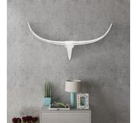 vidaXL Décoration murale tête de taureau Aluminium Argenté 96 cm Gris G