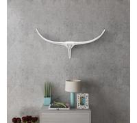 vidaXL Décoration tête de taureau mural Argenté 72 cm