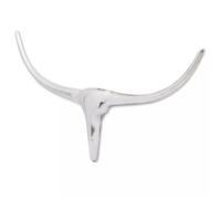 vidaXL Décoration tête de taureau mural Argenté 72 cm