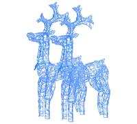 vidaXL Décorations de Noël de renne 2 pcs 60x16x100 cm Acrylique