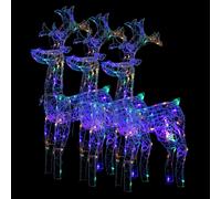 vidaXL Décorations de Noël de renne 3 pcs 60x16x100 cm Acrylique