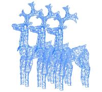 vidaXL Décorations de Noël de renne 3 pcs 60x16x100 cm Acrylique