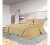 Ensemble de housse de couette Taupe 200x200 cm Microfibre