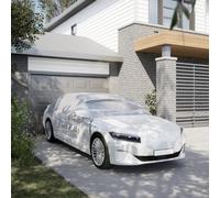 vidaXL Demi-housse de voiture avec crochets argenté L