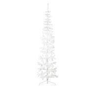 Kunstkerstboom half met standaard smal 210 cm wit344567
