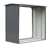 vidaXL Dépôt de bois de chauffage Acier galvanisé 172 x 91 x 154 cm Gris