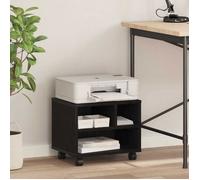 vidaXL Desserte de bureau - support d'imprimante chêne noir avec roulettes 41×32×33,5 cm