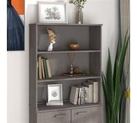 vidaXL Dessus de buffet HAMAR Gris clair 85x35x100 cm Bois de pin