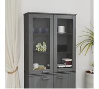 vidaXL Dessus de buffet HAMAR Gris foncé 85x35x100 cm Bois de pin 340506