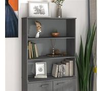 Dessus de Buffet Dessus pour Armoire Latéral Dessus pour Meuble Meuble de Rangement Gris Foncé 85x35x100 cm Bois Massif de Pin 340510