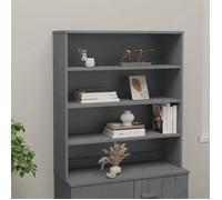 Dessus de buffet HAMAR Gris foncé 90x30x100 cm Bois de pin