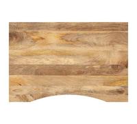 Vidaxl Dessus De Bureau Avec Courbe 100x60x2,5 Cm Manguier Massif Brut Multicolore